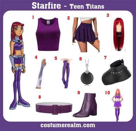 starfire costume accessories|Rubies Teen Titan Starfire Womens Fancy Dress Costume。